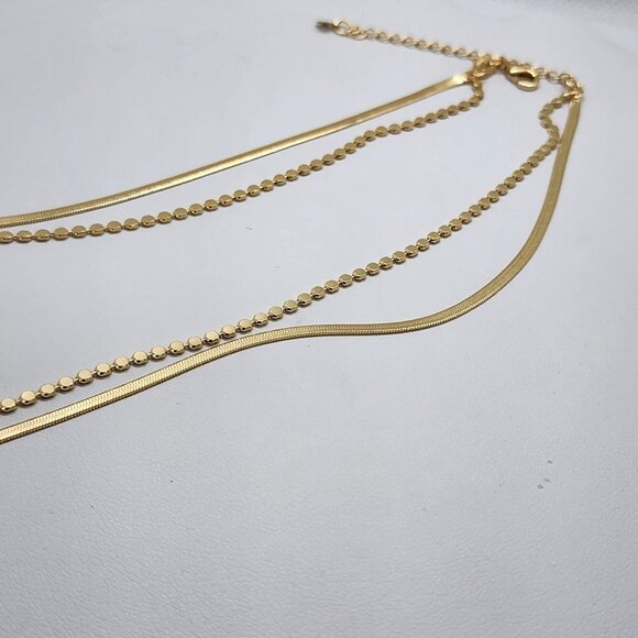 Brand New Brazilian 18k Gold Filled Herring Bone beaded Necklace - Picture 5 of 5